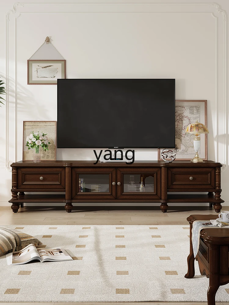 

lmm American Retro Country Style Living Room TV Cabinet Home Storage Cabinet Integrated Furniture