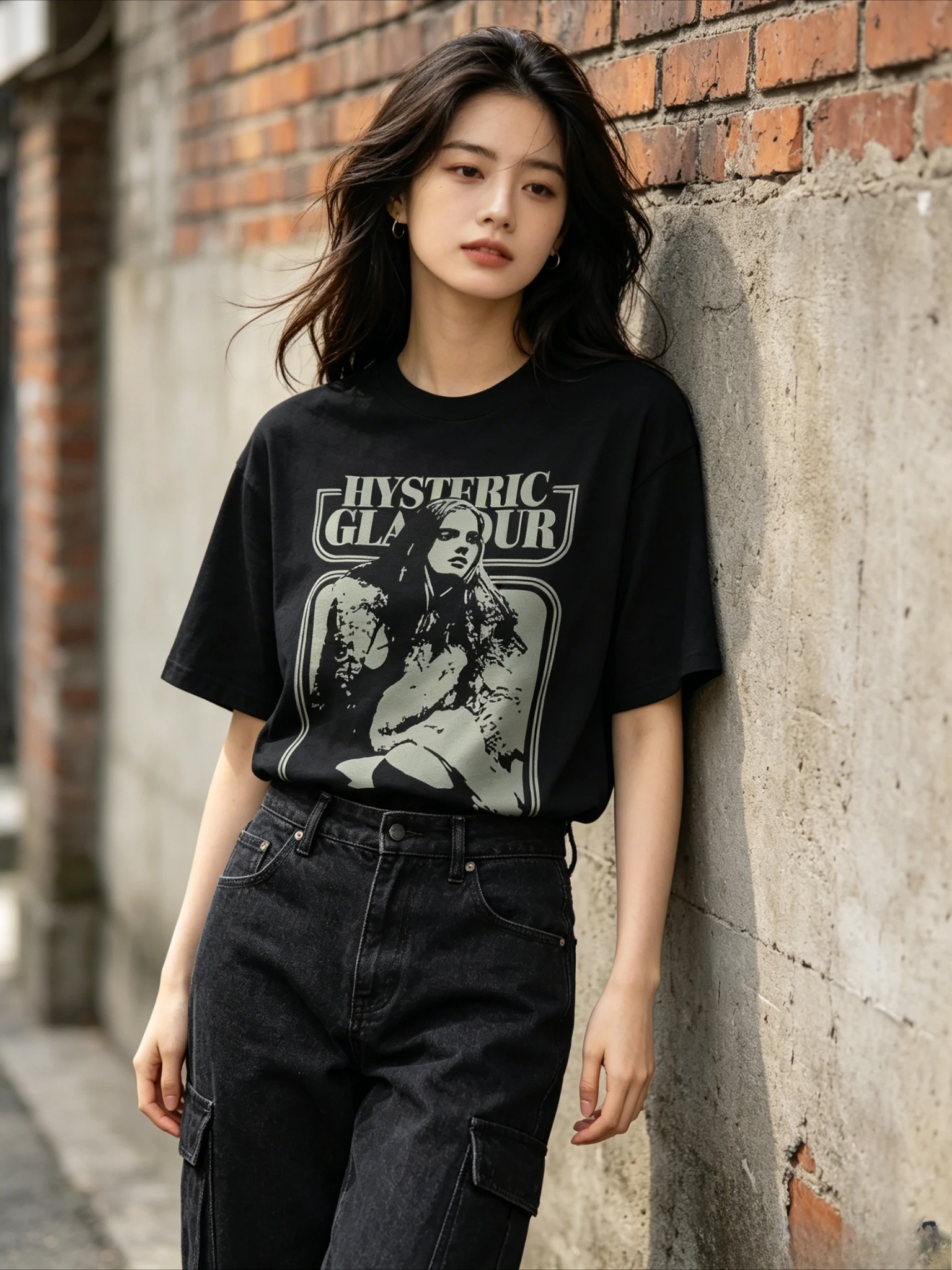 2026 Trend Hysteric Glamour Graphic T Shirt Men Vintage Rock Print Short Sleeve Tees Japanese Streetwear Casual Tops