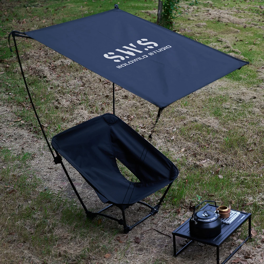 Adjustable Beach Chair Sunshade with UV Protection Compatible with Helinox and Other Moon Chairs for Outdoor Use