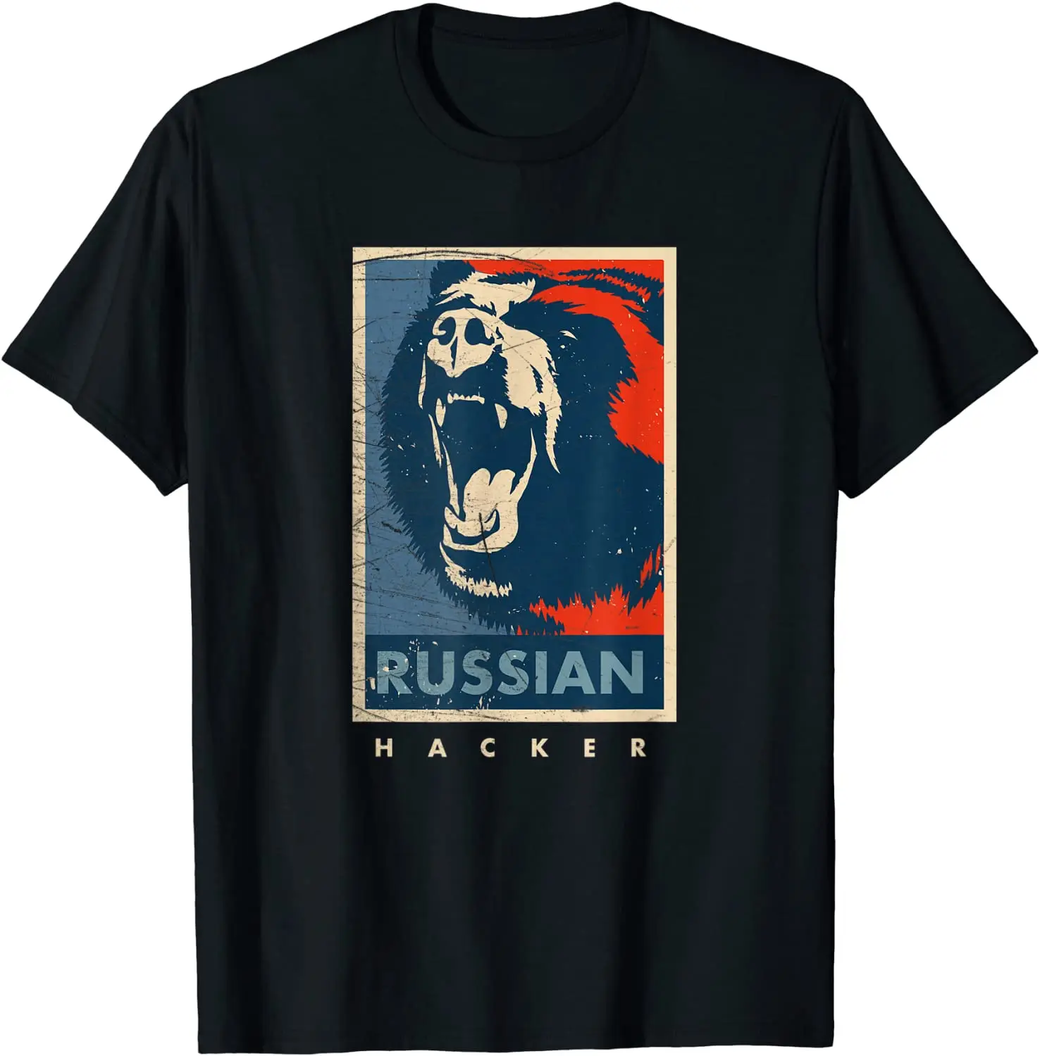 Vintage Russian Hacker Soviétique Cyber Security Russie T-Shirt Men's 100% Cotton Casual T-shirts Loose Top Size S-3XL