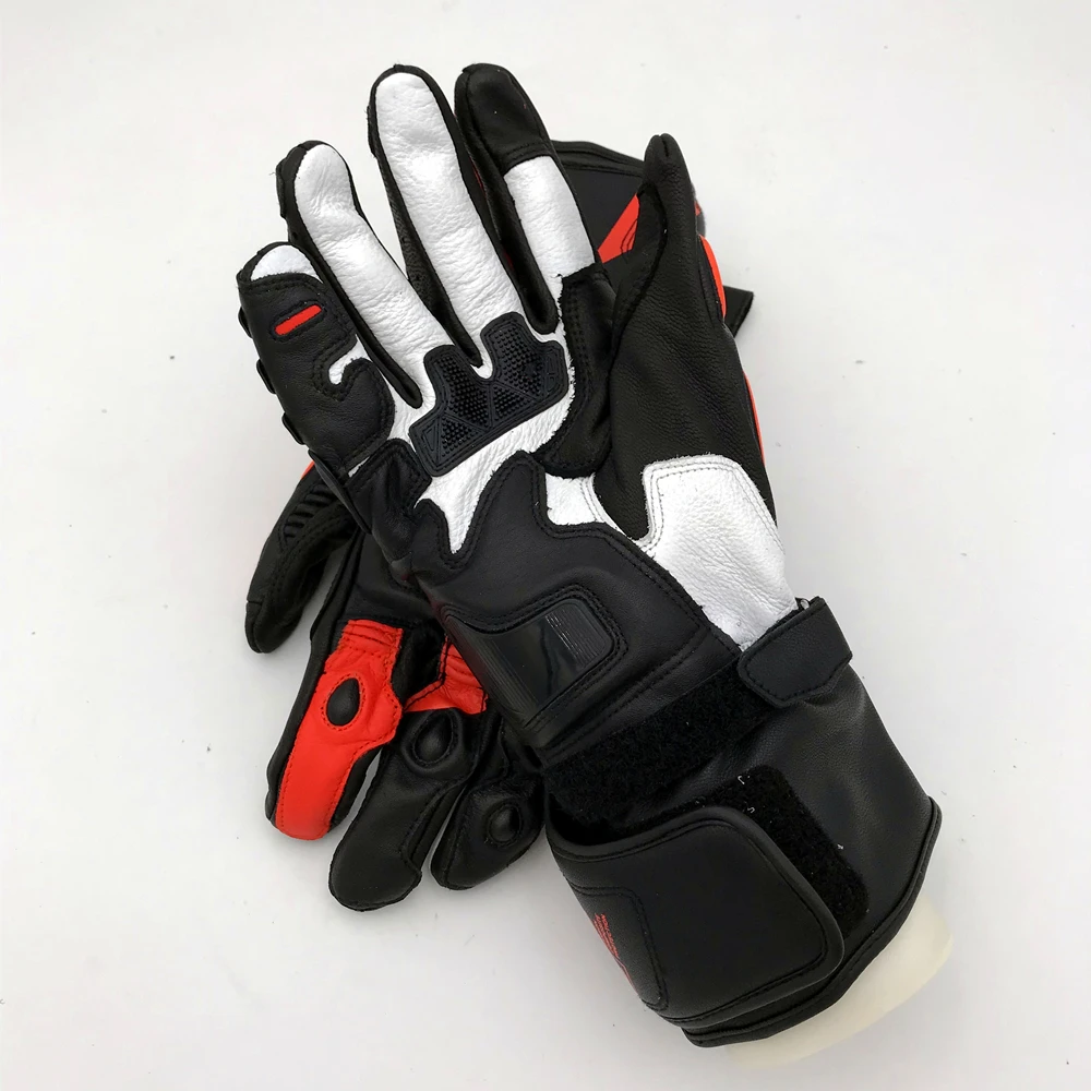 2022 New 4 Colors Carbon Fiber Druid 3 Motorcycle Long Gloves Leather