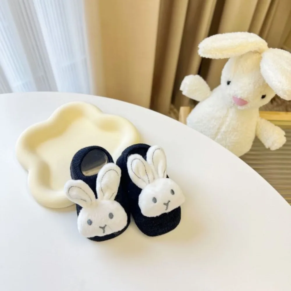 

Soft and Skin Friendly Baby Silicone No-slip Floor Socks Cotton Antiskid Cute Bunny Infant Ankle Socks