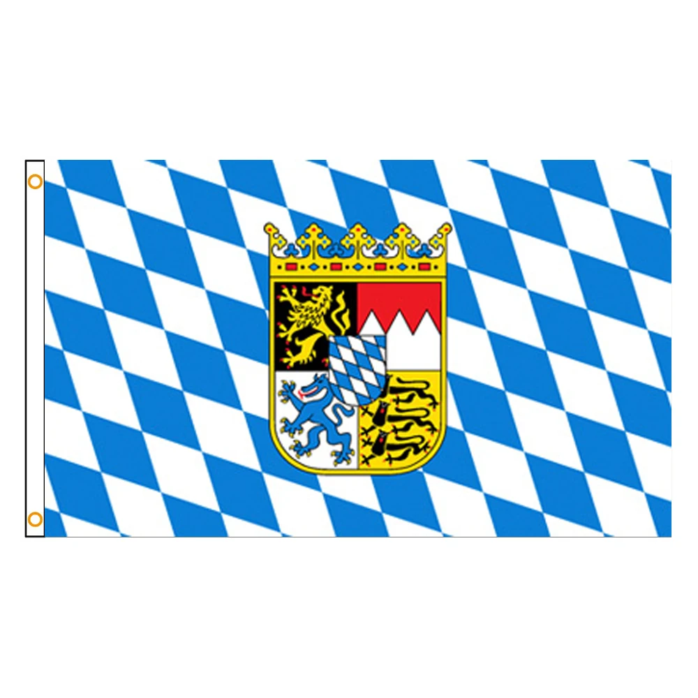 60×90 90x150 120×180CM Free State of Bavaria Bayern Blue And White Emblem Flag Polyester Printed Banner Tapestry For Decor