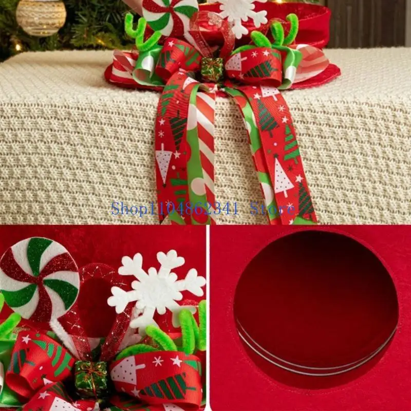 5asd Holiday Santa Hat Christmas Tree Decoration Headpiece Role Play Costume Accessory Breathable Compact Storage