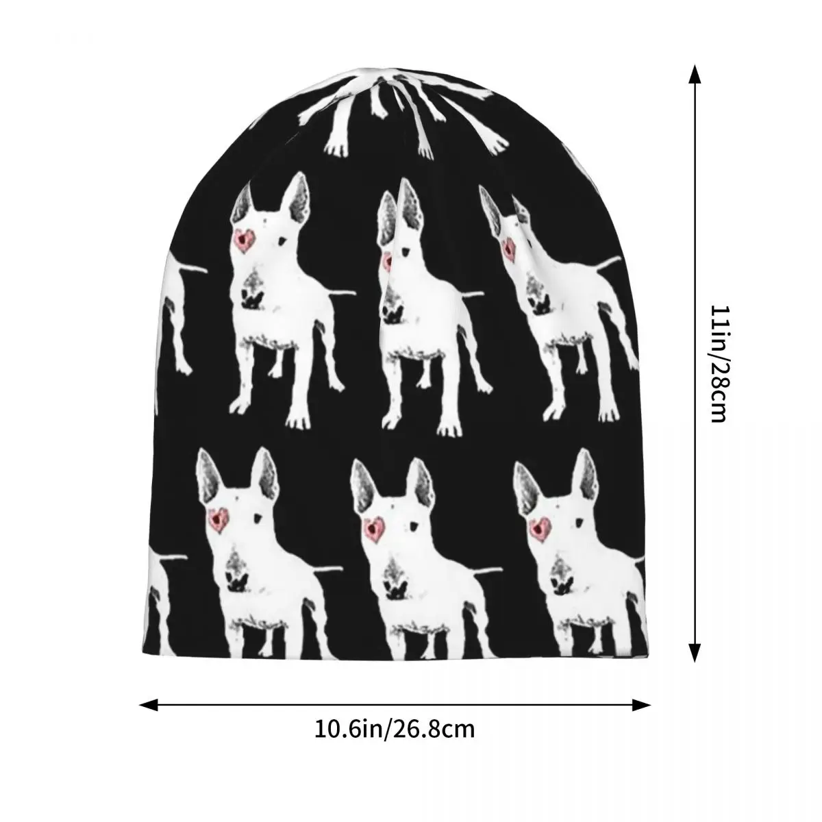 Sleeping Bull Terrier Dog Cartoon Animal Men Women Adult Beanies Caps Knitted Bonnet Hat Fashion Autumn Winter Skullies Hats