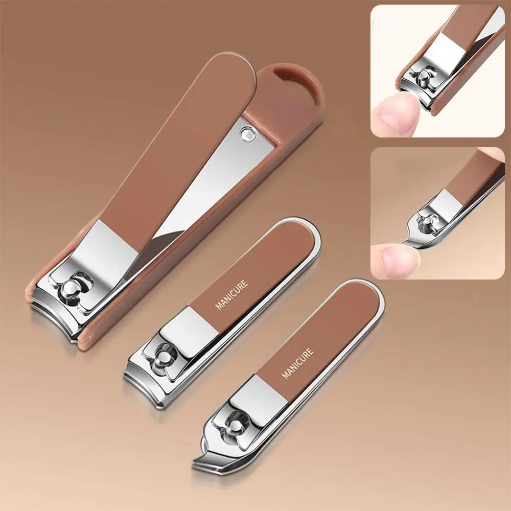 7 pçs conjunto de cuidados com as unhas de aço inoxidável manicure pedicure kit orelha picareta colher anti-respingo cortador de unhas higiene pessoal ferramentas limpas