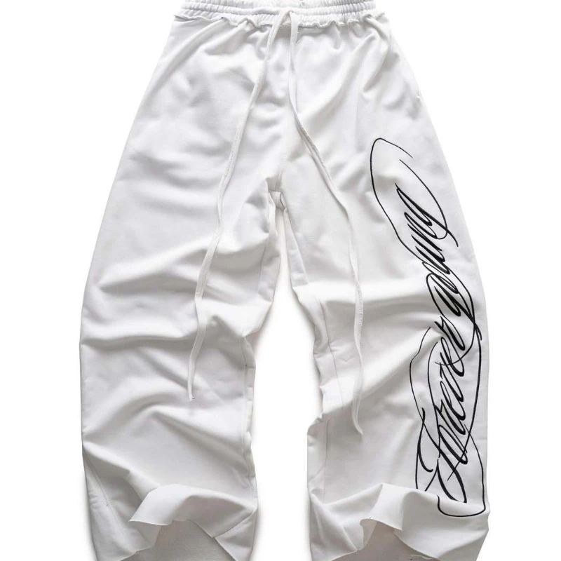 

Y2K American Hip-Hop Letter Printed Streetwear Men And Women Personalized Retro Jogger Loose Wide-Leg Oversize Casual Pants