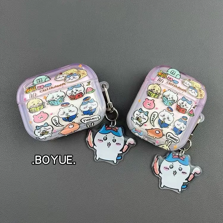 

Anime Figure Silicone Cases for Airpods 1 2 3 Pro Protective Wireless Earphone Charging Cover for Airpods Case ちいかわ ハチワレ