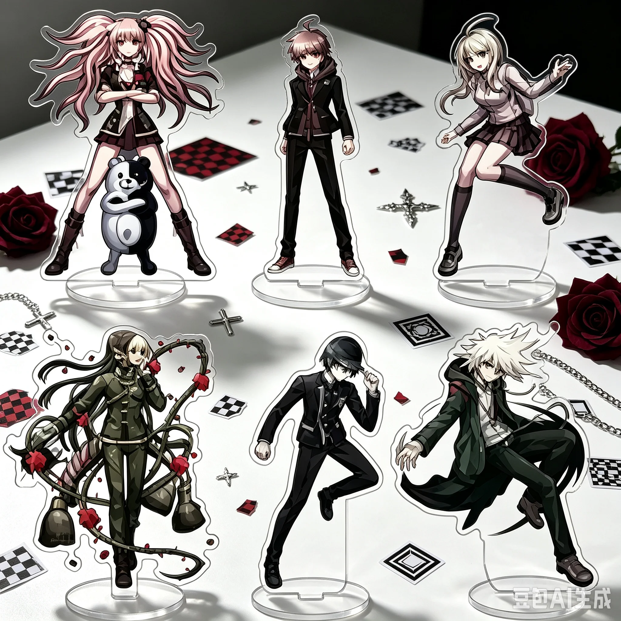 Hot 15CM Anime Danganronpa V3: Killing Harmony Figure Peripheral Collection Acrylic Stand Model Decorations Gifts Keychain Funny