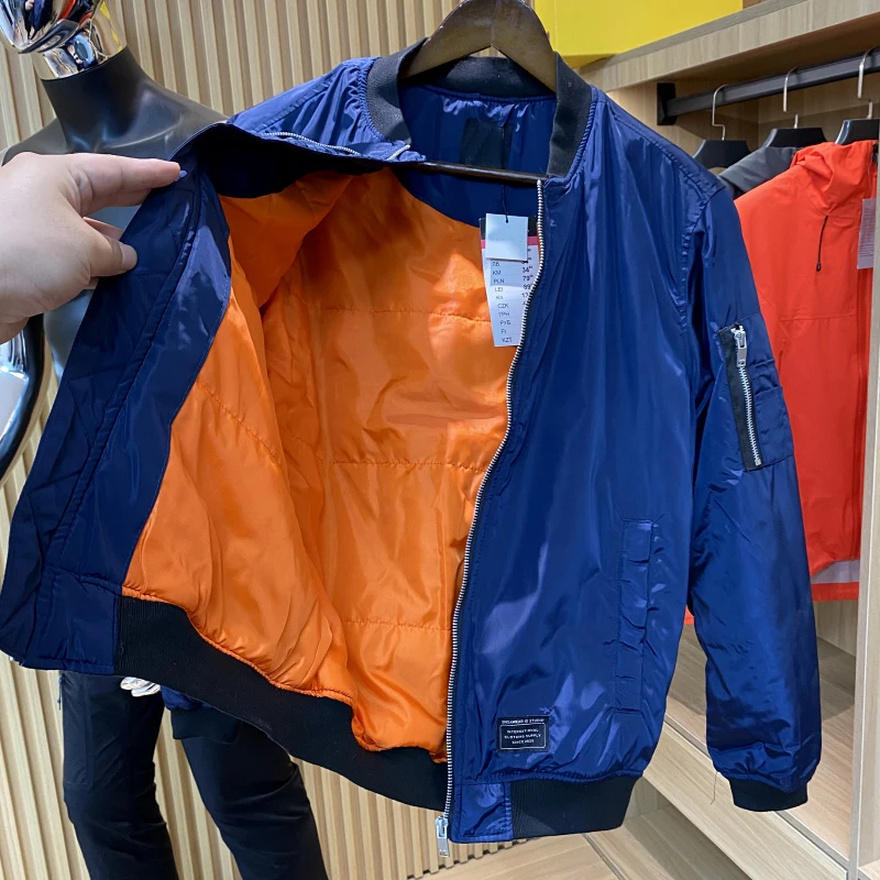 معطف كلاسيكي للزوجين من القطن Jaet بياقة بيسبول من MA American Sle، تصميم عتيق عالي الجودة