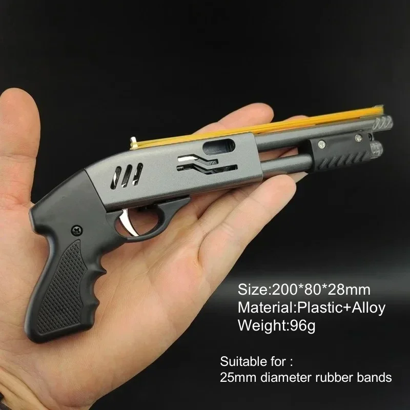 Mini Alloy Rubber Band Gun Toys Kids Children Sprayer 8 Bursts Toy Rifle Guns Miniature Pistol Model Ornaments Gifts for Boys