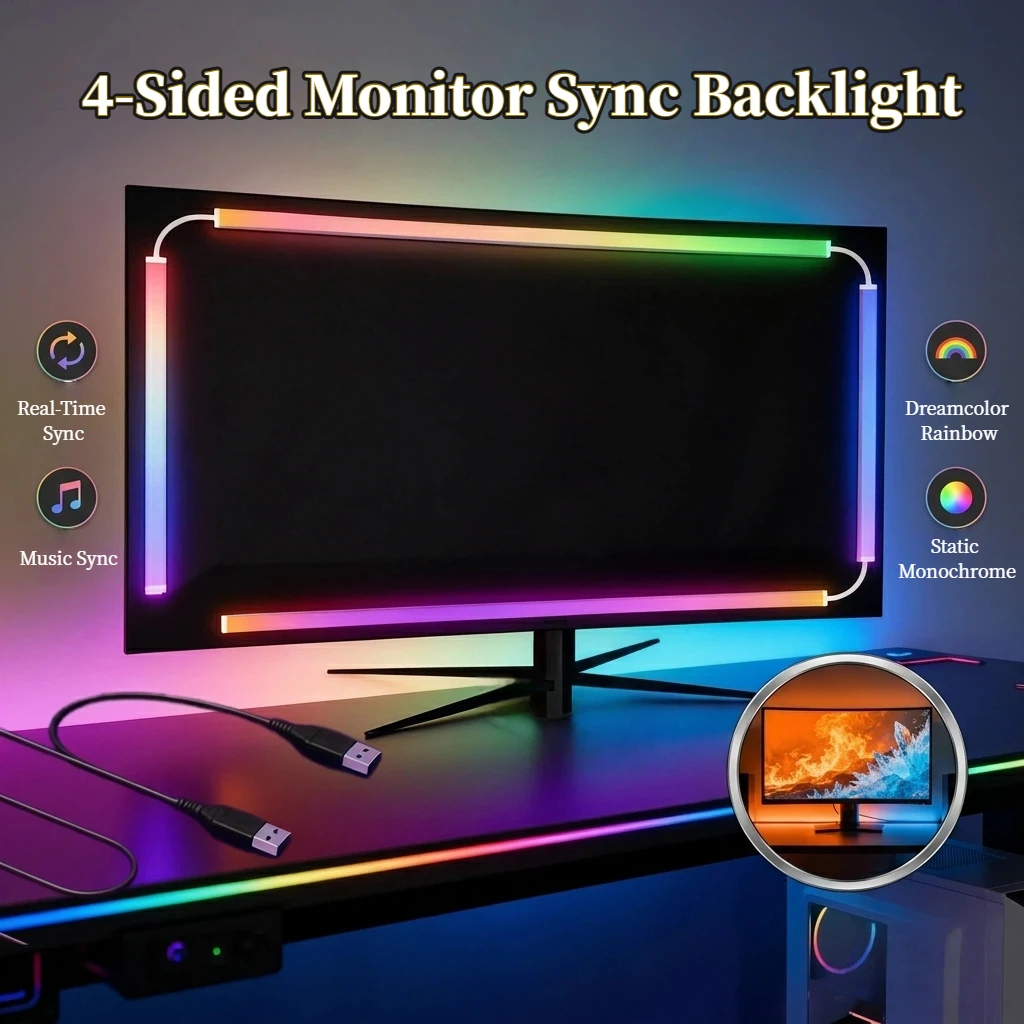Zero Esports Gaming Gear - WACUAAO Next-Gen RGBIC PC Monitor Backlight
