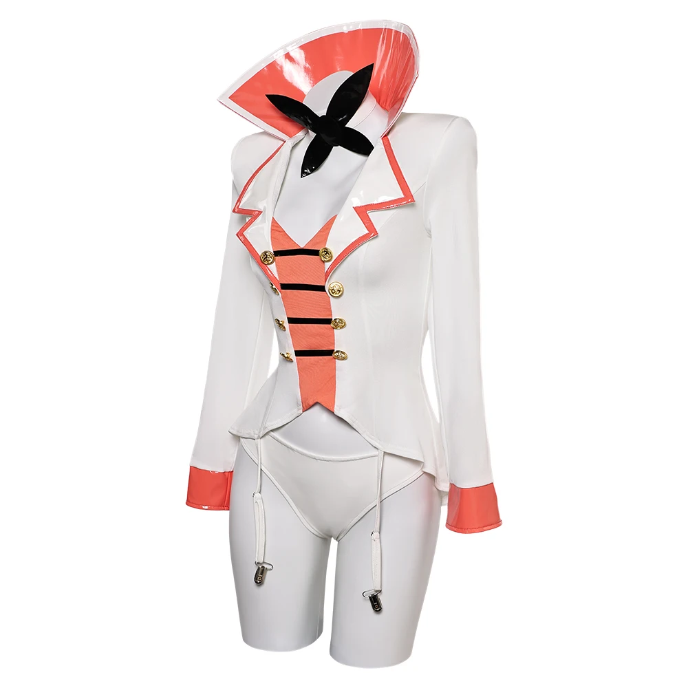 Lucifer-Maillot de bain sexy pour femme, costume de dessin animé, veste Hazzbin, short, tenues d'Halloween, fête de carnaval, femme