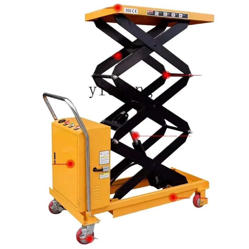 

electric hydraulic lifting platform car Small mobile lift Fully automatic lifting platform car