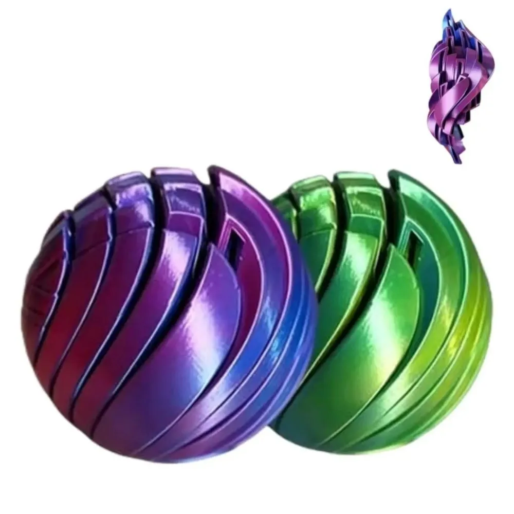 

Relaxation Slime Ball Fidget Creative Portable 3D Printed Twistsphere Fidget PLA Decompression Spiral Sensory