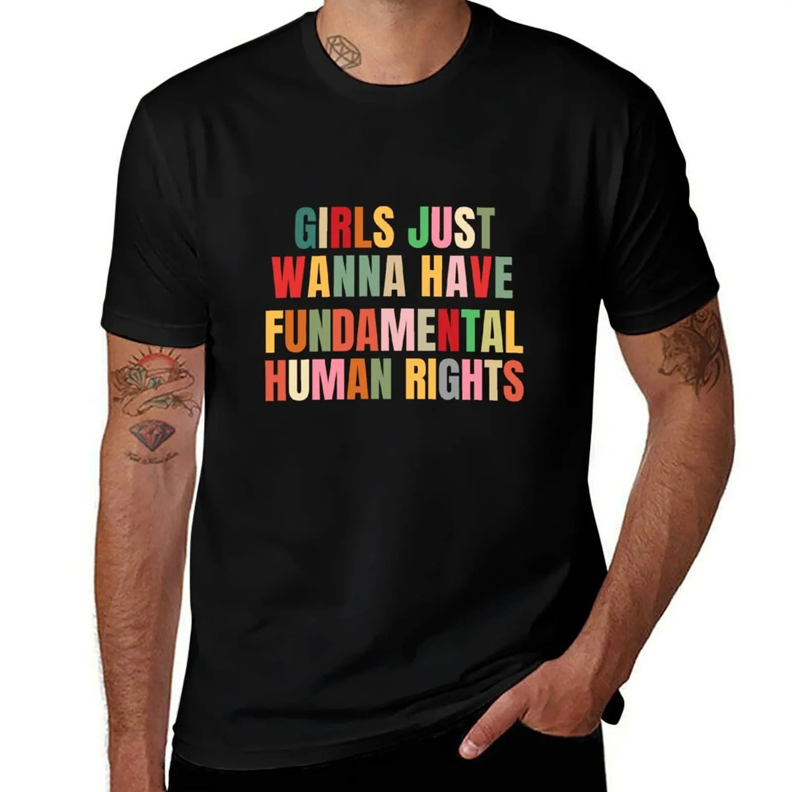 Girls Just wanna Have Fundamental Rights T-Shirt Plus Size Everyday Tee Shirt T-Shirt