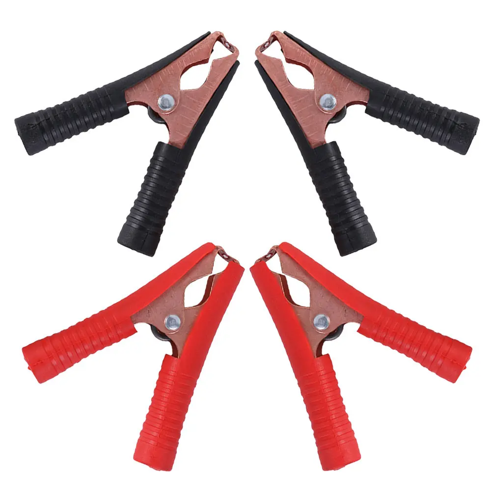 

Комплект из 4 медных зажимов-крокодилов для аккумулятора с защитным кожухом для обслуживания и ремонта автомобильных, мотоциклетных и морских аккумуляторов