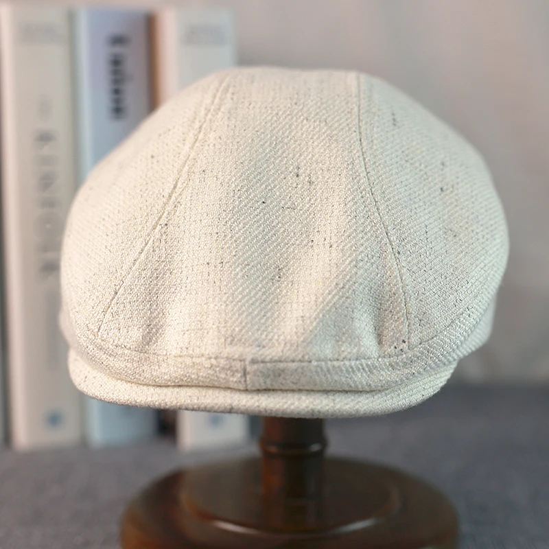 White Retro New Autumn Wool Newsboy Cap Keep Warm Beret Men\'s Women Literary Retro Hat England Hats Male Hats A-27