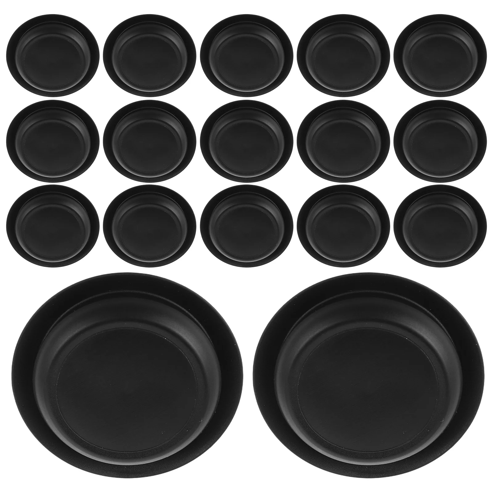 30pcs Car Door Rubber Hole Plugs 32Mm Universal Sealing Pad Thick Shock Absorption Protector For Bumper Trunk Edge Guard