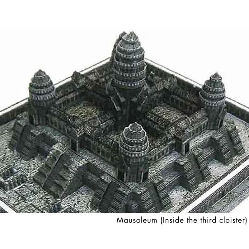 Cambogia Angkor Wat Pieghevole Modello di carta 3D Casa Papercraft Arte fai da te Origami Edificio Adolescenti Giocattoli artigianali fatti a mano per adulti QD-190