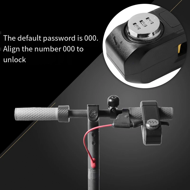 E-Scooter Grip Lock Security Safety Locks Handlebar Handset Brake Lever Disc Locking For Xiaomi M365 PRO Black Durable