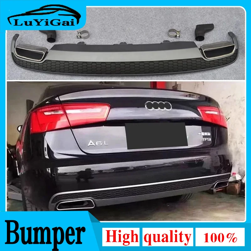 Automotive Parts S6 Style Rear Bumper Lip For 2012-2015 Audi A6 C7 Upgrade S6 Rear Bumper Diffuser