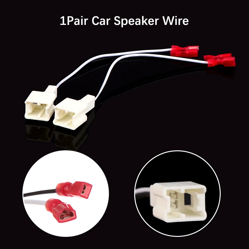 1Pair Car Tweeter Dash Front Speaker Wire Harness Adapter Cable Connector Wiring Cable For Nissan Renault Series Speaker