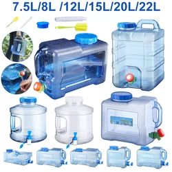 3/5/7.5/10/11L Car Water Bucket Drinking Water Bucket Driving Pure Water Tank Water Storage Carrier with Faucet for Outdoor Camp
