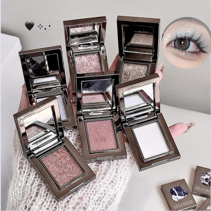 1 szt. Cień do powiek, rozświetlacz, wielofunkcyjny puder, perłowy, błyszczący, długotrwały, pojedyncze kolory, wielofunkcyjny puder, kosmetyki dla kobiet