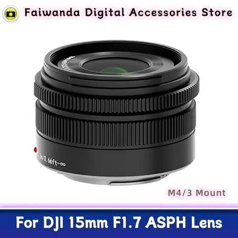 New Genuine for DJI 15mm F1.7 M4/3 Mount Lens For Panasonic Wide-angle Mirrorless Lens