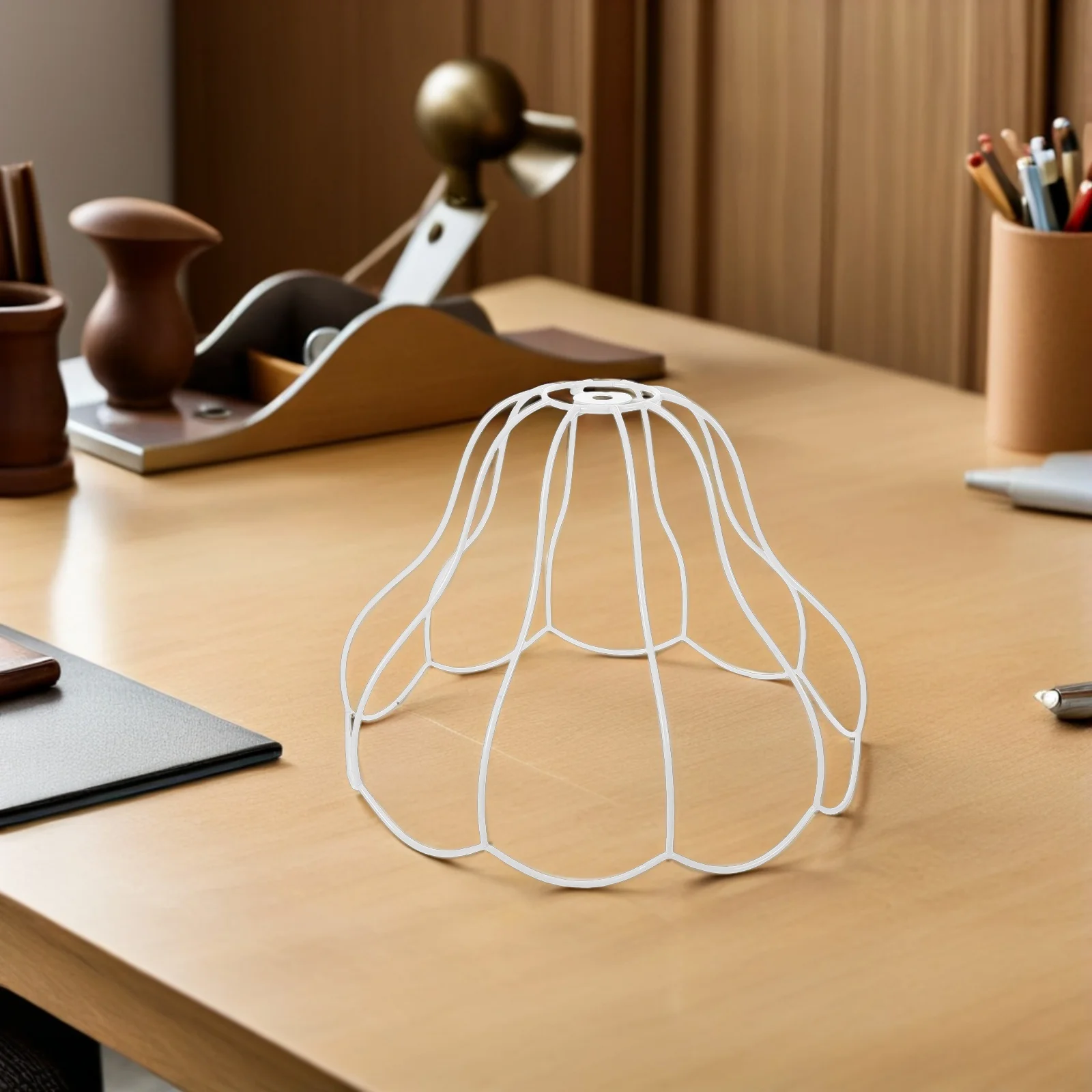 

Metal Lamp Shade Frame DIY Cage Classic Palace Style Iron Wire Lampshade Holder for Table Pendant Light Replacement