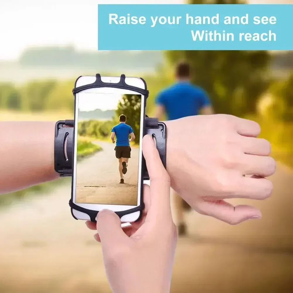 360 °   شارات قابلة للإزالة حامل هاتف قابل للفصل دراجة نارية الرياضة في الهواء الطلق دراجة ركوب الدراجات شارة تشغيل معصمه حامل هاتف