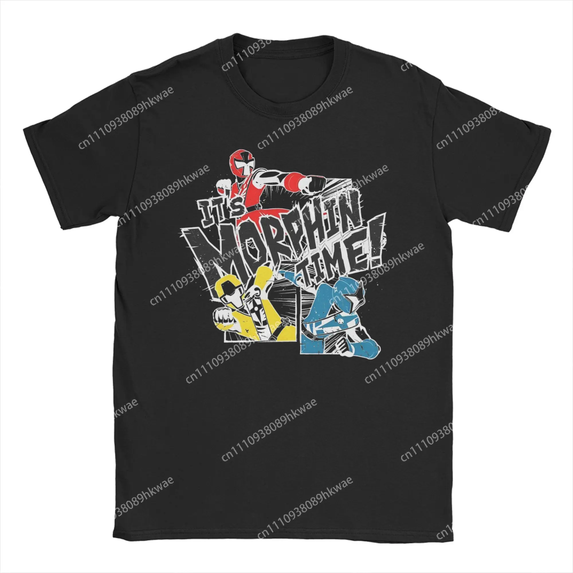 T-Shirts pour hommes et femmes, Power Rangers Mighty Morphin, T-shirt amusant en coton à manches courtes, col rond, vêtements 6XL