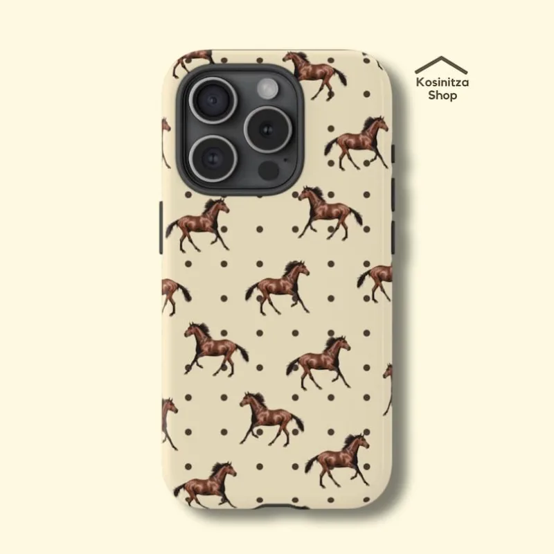 Wild Horse   Equestrian Phone Case For IPHONE 16 15PRO MAX 14 13 12 11 Acrylic TPU Two in one magnetic Phone Cases