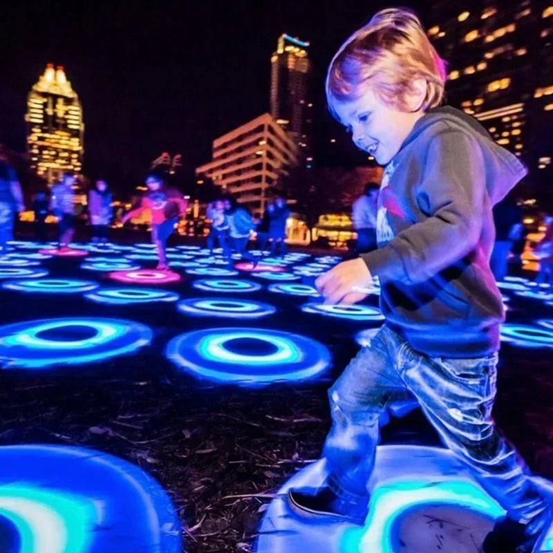 LED Circular Dance Floor Entertainment Interactive Party Event With Music Effects