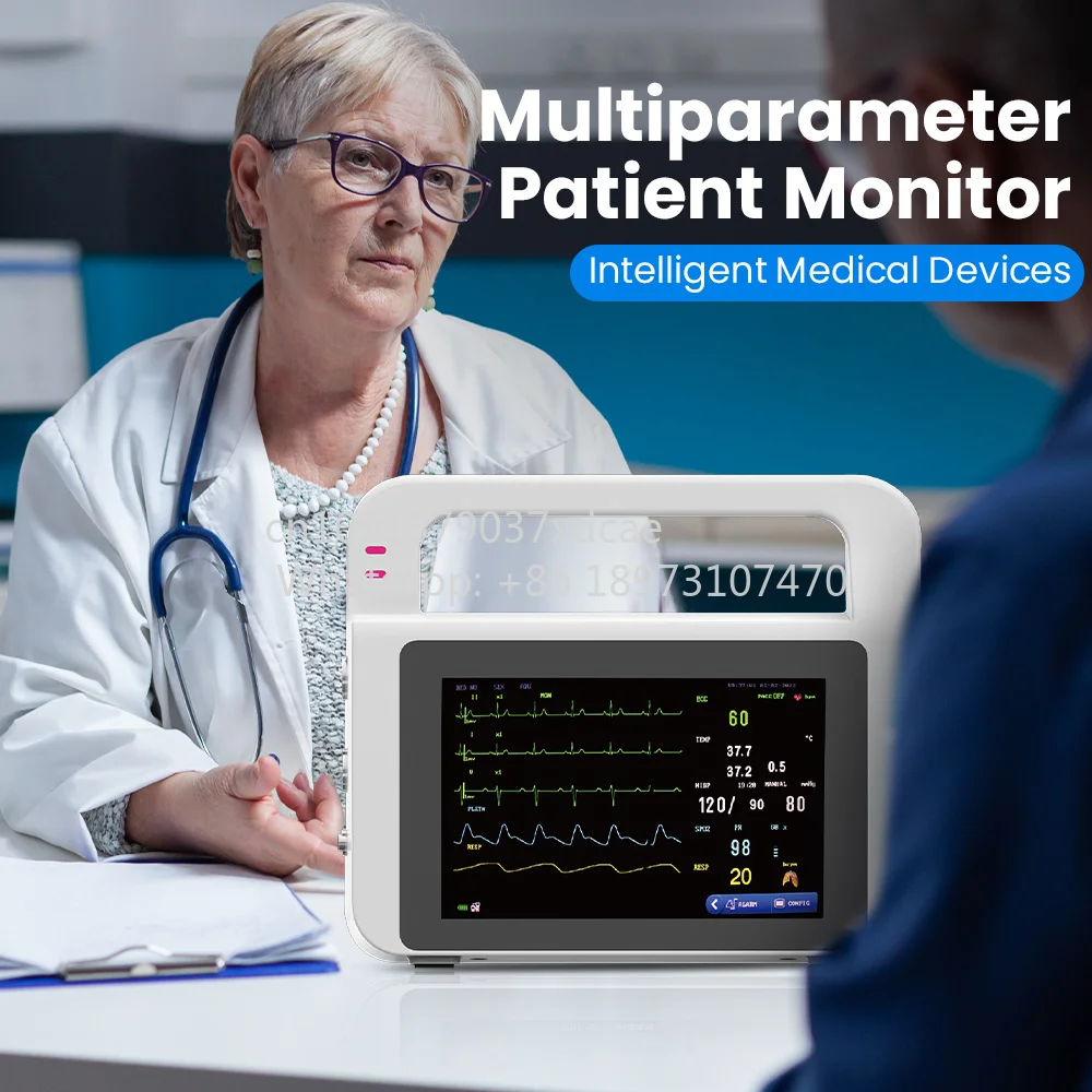 2026 New Patient Monitor TFT 5 Inch Touch Screen Portable Vital Signs Monitor., RESP, ., PR,., TEMP Note:vet Use Is 4