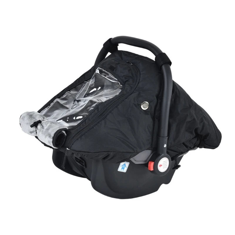 J15U Universal Infant Car Cover 2 ชั้นWindproofหน้าต่างซับด้านในนุ่มสำหรับรถเข็นเด็กและตะกร้าเด็ก