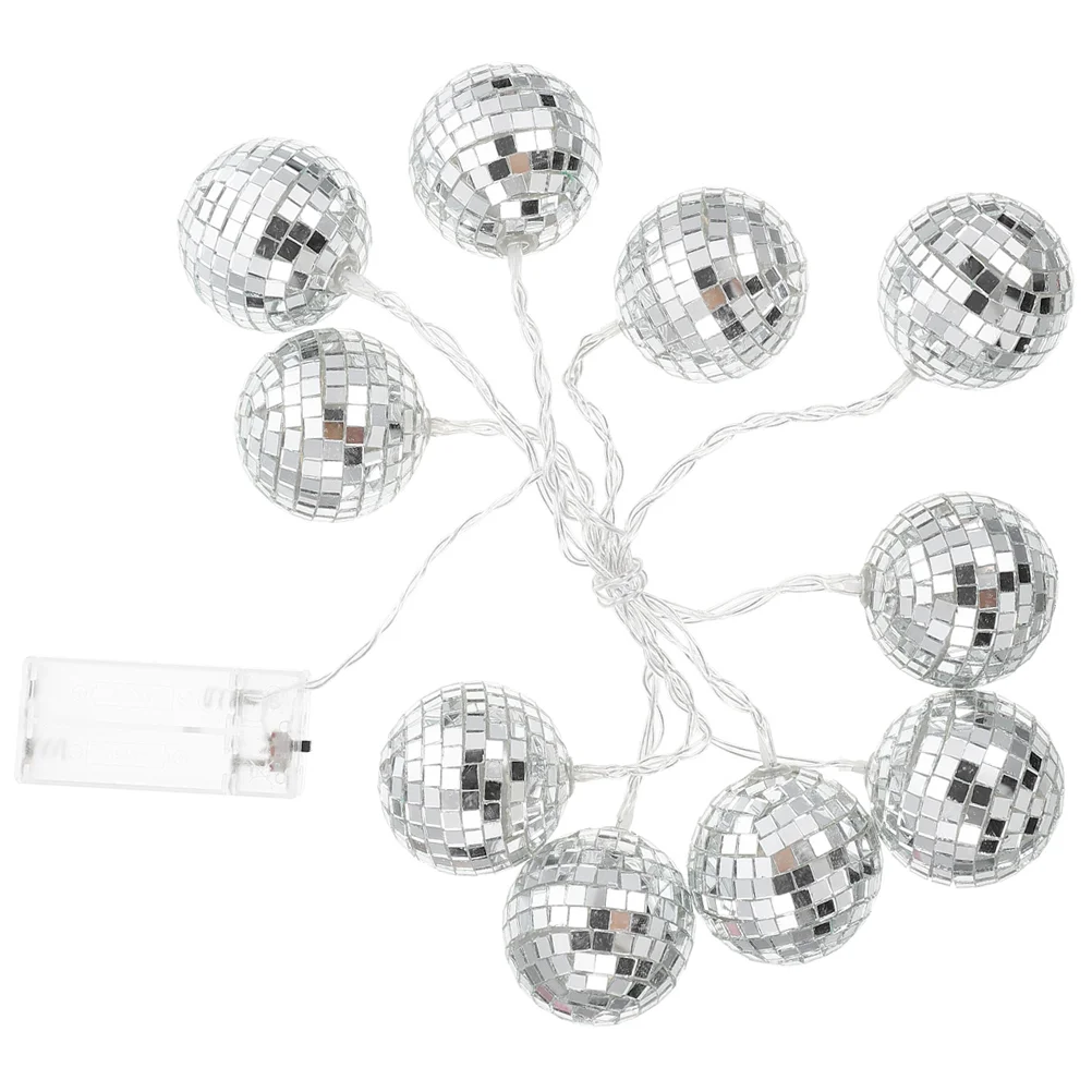 1 Set of New Mirror Disco Ball Stage Light Reflective Rotating Bright Silver Glass Ball Wedding Party Christmas Home Ktv Decor