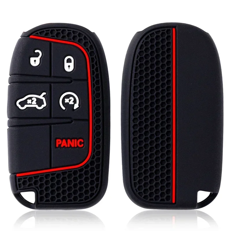 

Silicone Car Smart Key Case Cover For Jeep Renegade Wrangler Patriot Grand Cherokee WK2 KL Compass Liberty FIAT Accessory