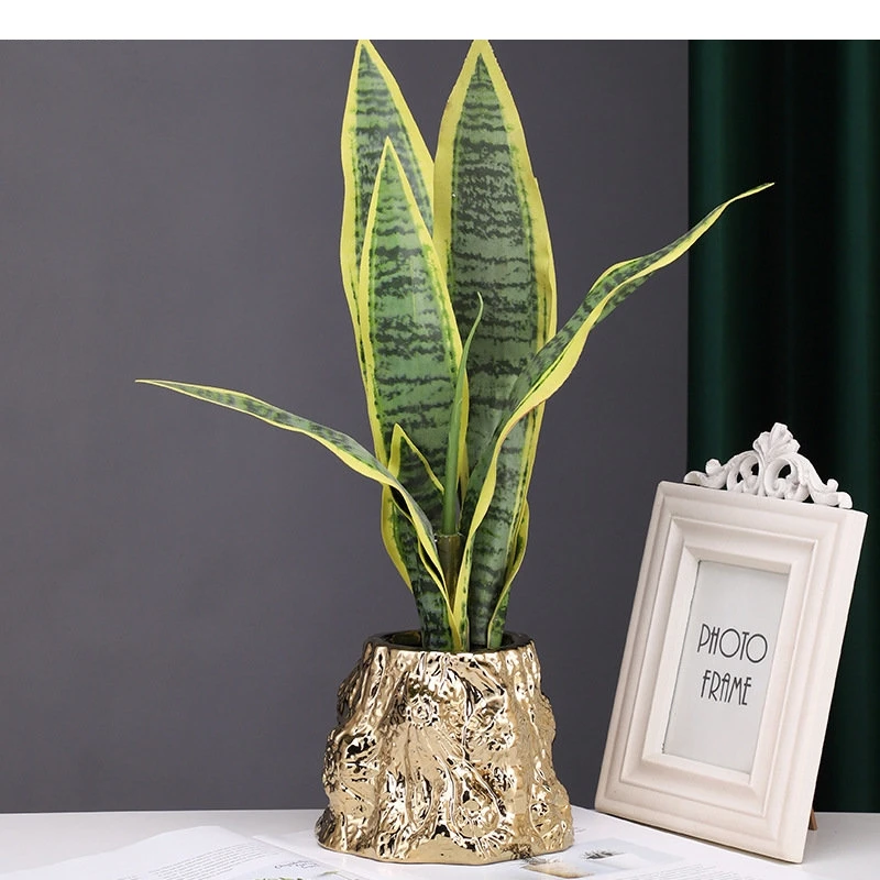 Electroplated Ceramic Flowerpot Gardening Green Plant Table Decoration Flower Arrangement