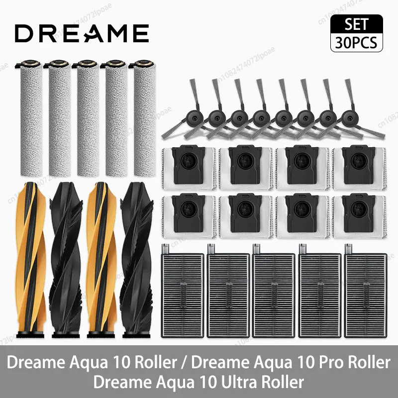 Dreame Aqua 10 Roller / Aqua 10 Pro Roller / Aqua 10 Ultra Roller Accessoires Hoofdzijborstel Roller Mop Doek Filter Stofzak