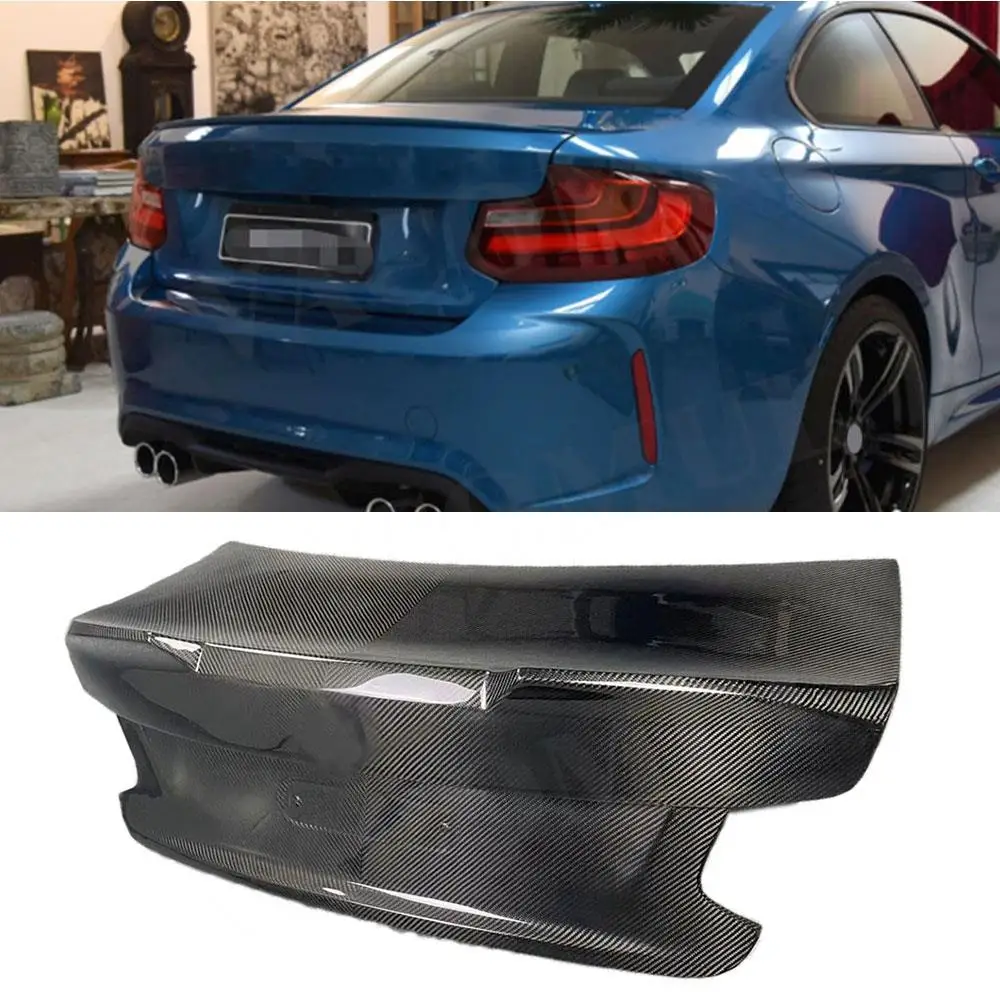 

VACOMUL Carbon Fiber Rear Bumper Trunk Boot Lid Cover Fit for BMW 2 Series F87 M2 Rear Trunk Tailgate Car Accessories