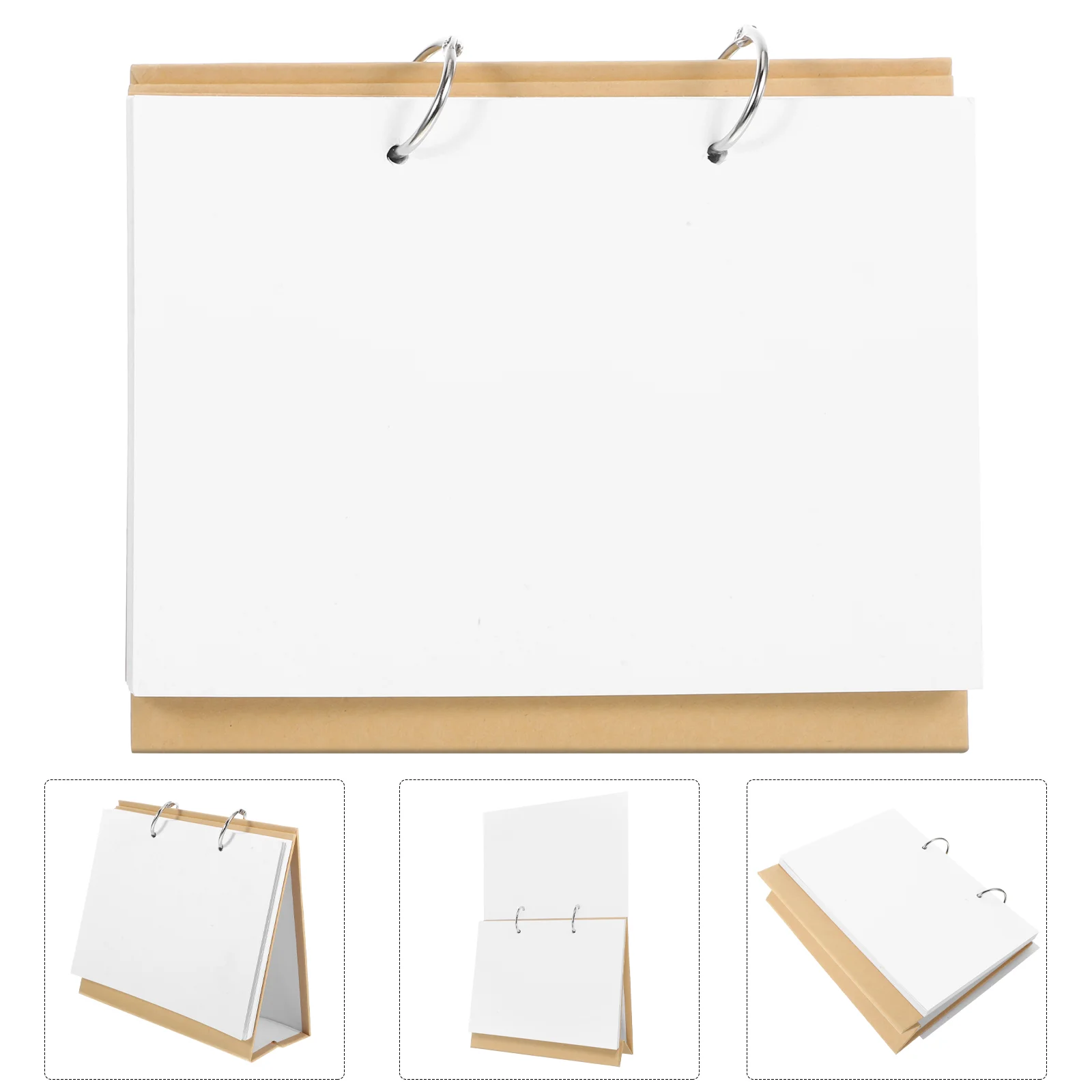 Loose-leaf Blank Desk Calendar DIY Office Hand Drawing Detachable Paper Whiteboard Desktop Standing Flip Flipped Empty