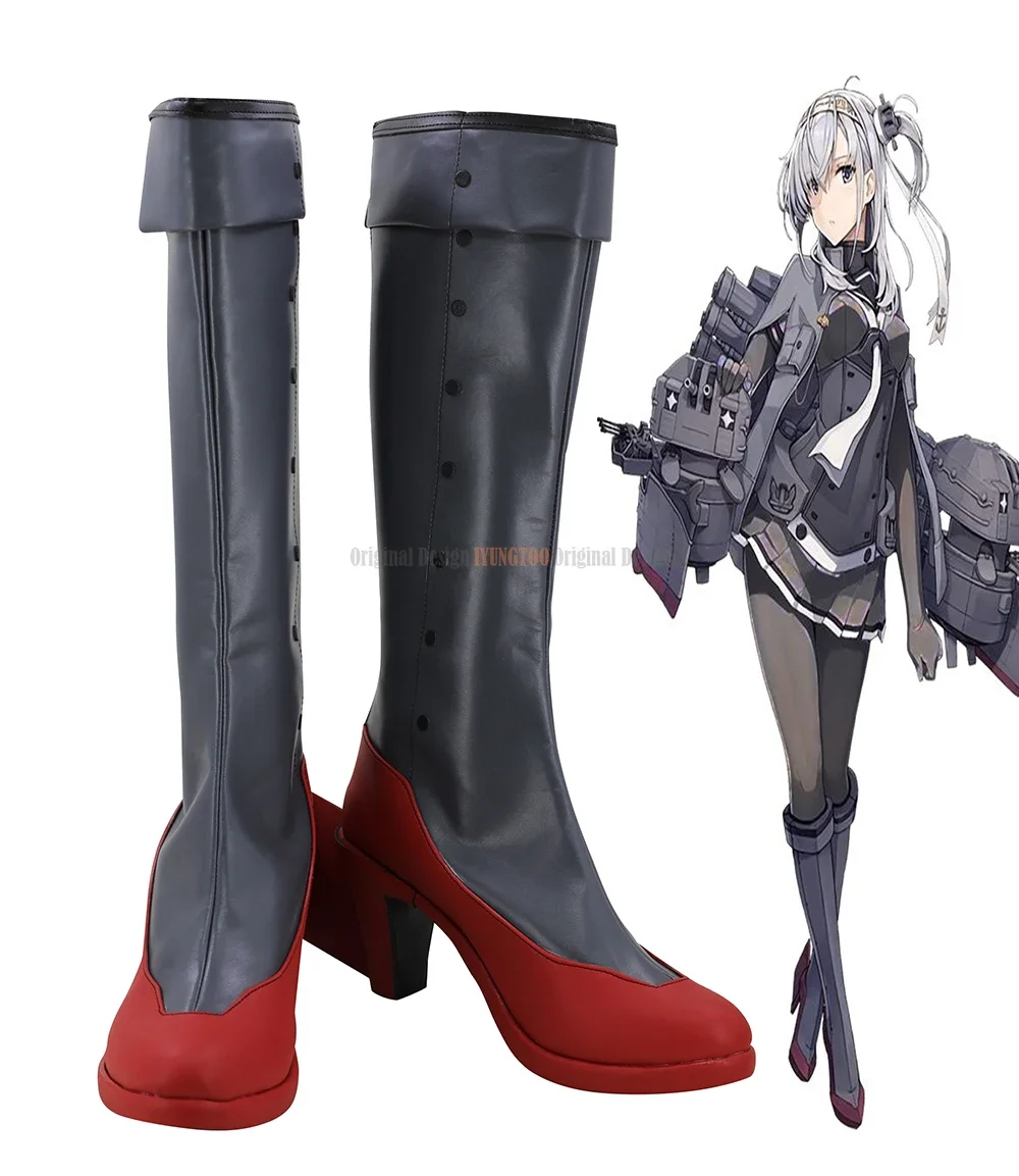 

Kancolle Suzutsuki Shoes Косплей Kantai Collection Suzutsuki Сапоги для косплея Туфли на высоком каблуке на заказ Унисекс Любой размер