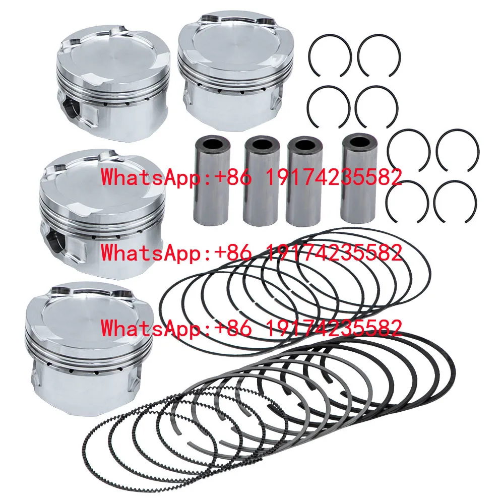 4x Pistons & Rings Kits For Series F20 F22 F23 F33 Compression Ratio 10.2:1