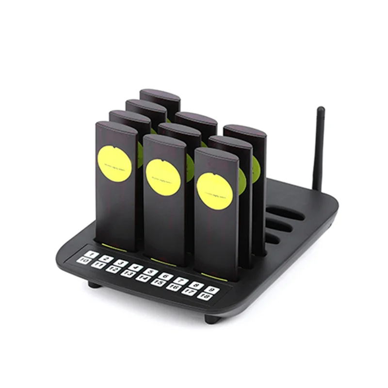 Reliable-Wireless Restaurant Buzzer Pager 10 Slim Guest Calling Pager System For Coffee Dessert Burger Shop Food Truck,Wireless
