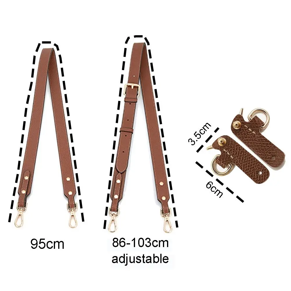 استبدال حزام الكتف من الجلد الطبيعي خالٍ من اللكمات، تعديل مشبك التحول DIY لحقيبة Longchamp ذات المقبض القصير #6
