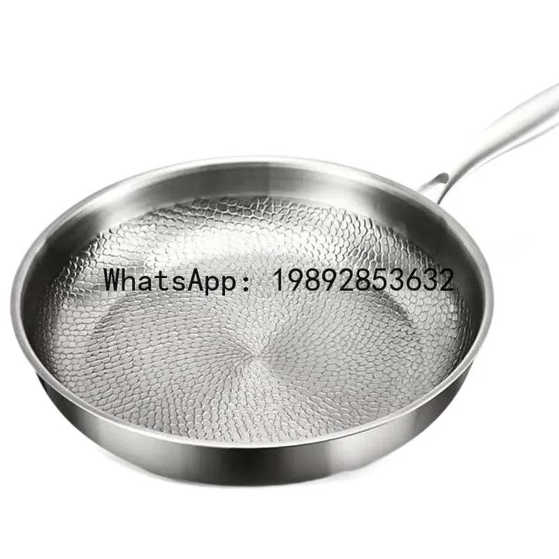 

PYJ pure titanium uncoated non-stick pan household hammer titanium pan thickened steak pan