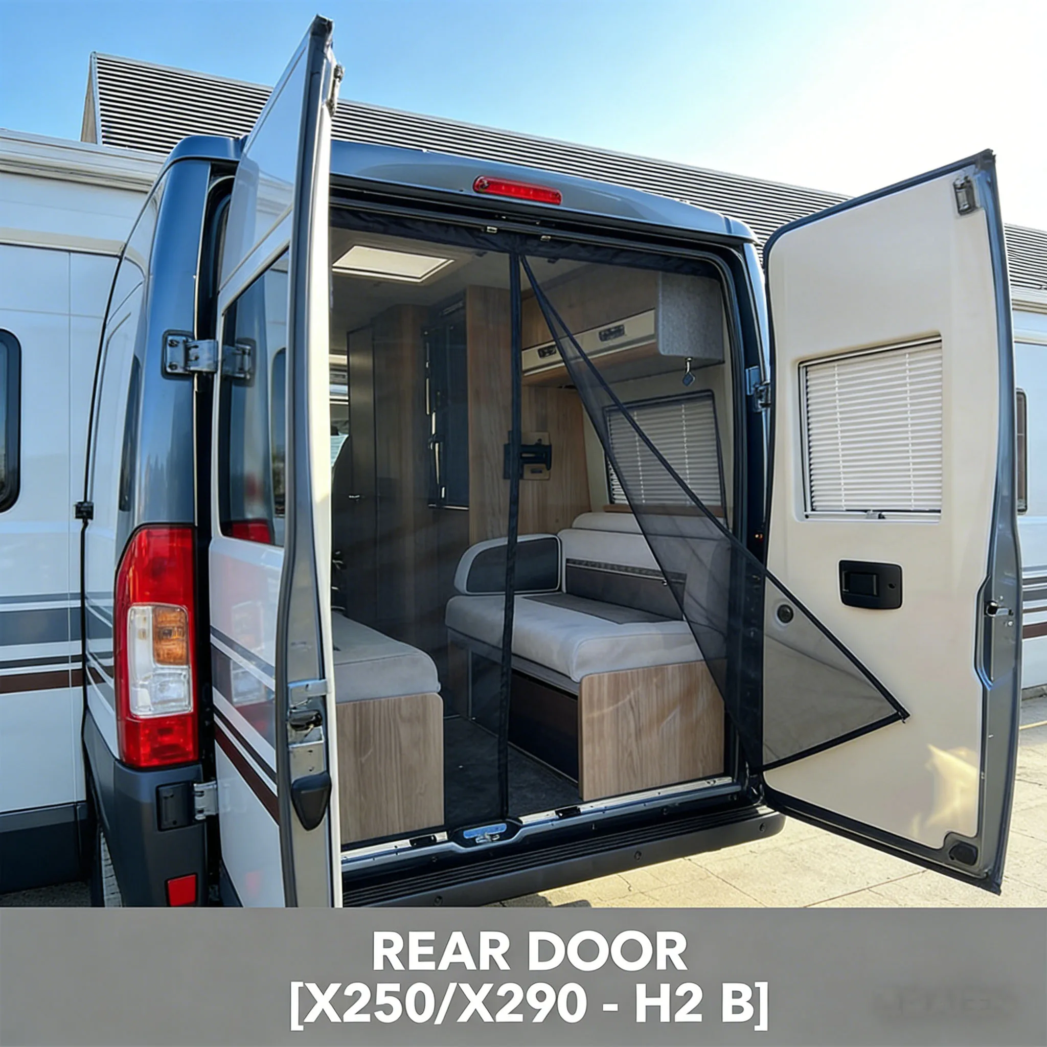 

Caravan Rear Door Insect Screen Flyscreen, Anti-Insect Mesh Mosquito Net For Fiat Ducato Peugeot Boxer Citroen Relay Ram ProMast
