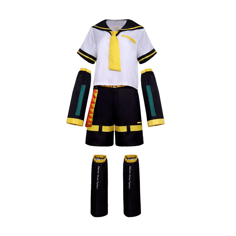 أزياء أنيمي رين لين التأثيرية بحار كاغامين JK زي حفلة الهالوين شعر مستعار أصفر لعيد الميلاد ملابس كوميك كون مجموعة كاملة